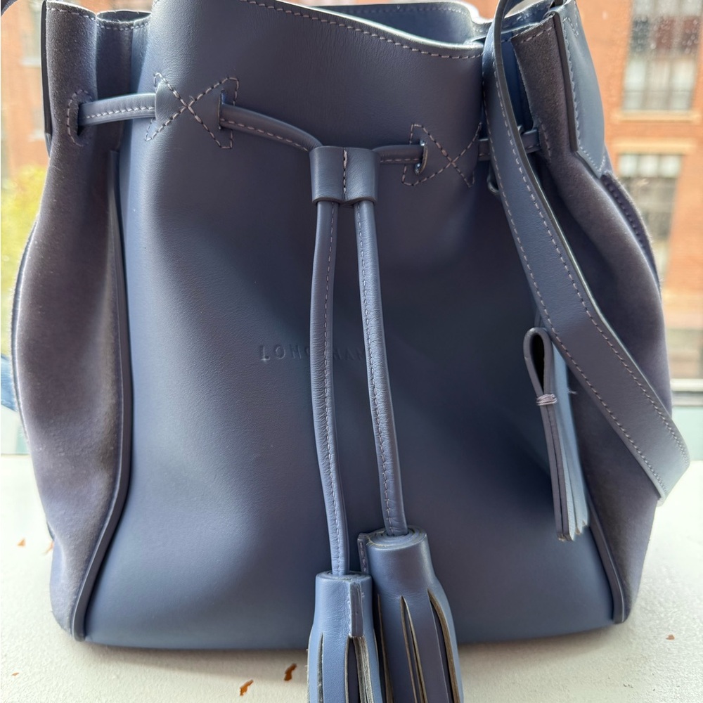 Longchamp Elegant Blue Bucket Bag